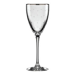 kate spade new york Larabee Dot Platinum Crystal Small Wine Glass